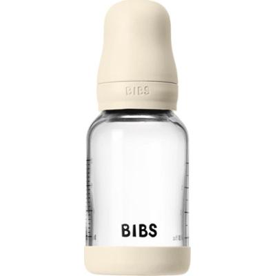 BIBS Baby Glass Bottle Silicone butelka antykolkowa z silikonowym dzióbkiem Ivory 120 ml