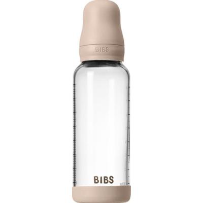 BIBS Baby Glass Bottle Silicone butelka antykolkowa z silikonowym dzióbkiem Blush 240 ml