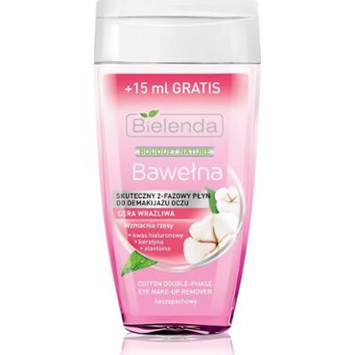Bielenda Cotton dwufazowy płyn do demakijażu oczu wrażliwych wzmacniający rzęsy 140 ml