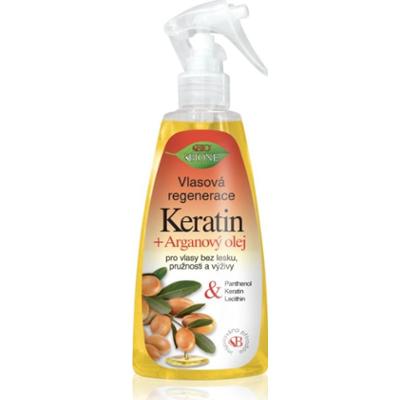 Bione Cosmetics Keratin + Argan odżywka regenerująca bez spłukiwania do włosów 260 ml