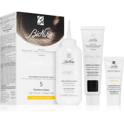 BioNike SHINE ON trwała farba do włosów odcień 5 Light Brown 1 szt.