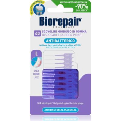 Biorepair Rubber Picks Large wykałaczki dentystyczne Purple 40 szt.