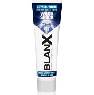 BlanX White Shock Instant White pasta wybielająca przeciw przebarwieniom na szkliwie dająca natychmiastowy efekt 75 ml