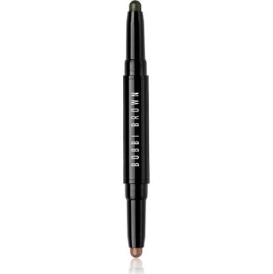 Bobbi Brown Long-Wear Dual-Ended Cream Shadow Stick cienie do powiek w kredce podwójne odcień Café / Gilded Green 1.6 g