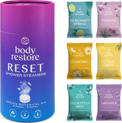 Body Restore Reset Shower Steamers tabletki pod prysznic zapachy Spring Botanical Mix 6 szt.
