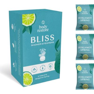 Body Restore Bliss Shower Steamers tabletki pod prysznic zapachy Bergamot Spring 3 szt.