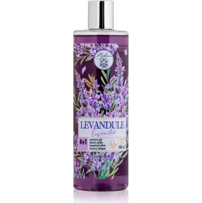 Bohemia Gifts & Cosmetics Flower Line Lavender żel do mycia ciała i włosów 4 v 1 400 ml