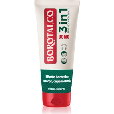 Borotalco MEN 3 in 1 żel pod prysznic dla mężczyzn do twarzy, ciała i włosów zapachy Unique Scent of Borotalco 200 ml