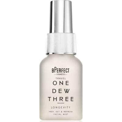 BPerfect One Dew Three spray utrwalający makijaż o działaniu nawilżającym opakowanie mini 30 ml