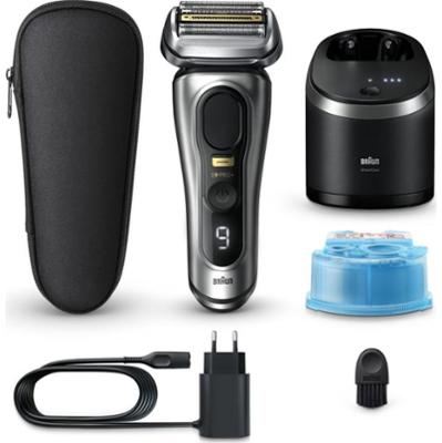 Braun Series 9 PRO+ 9567cc elektryczna maszynka do golenia ze stacją czyszczącą i ładującą Silver 1 szt.
