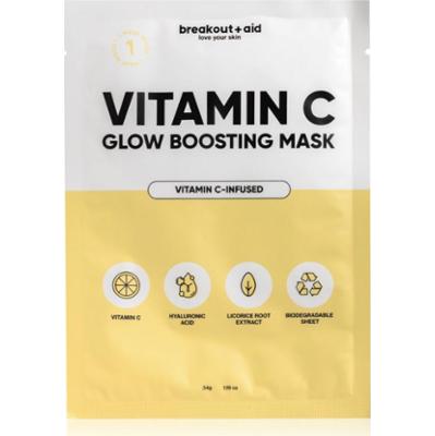 breakout + aid Vitamin C Glow Boosting Mask maseczka w płachcie z witaminą C 34 g