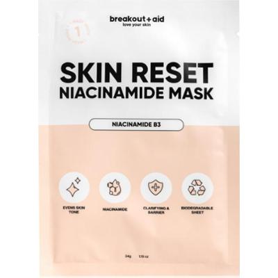breakout + aid Skin Reset Niacinamide Mask maseczka w płachcie z niacynamidem 34 g