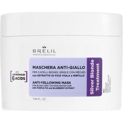 Brelil Professional Anti-yellowing Mask maska przeciw żółtym tonom do blond i siwych włosów 220 ml
