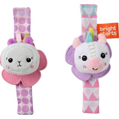 Bright Starts Wrist Pals Toy grzechotka na rękę z gryzakiem Unicorn & Llama 0 m+ 2 szt.