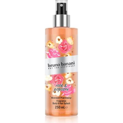 Bruno Banani Sweet Fantasy Rose & Popcorn perfumowany spray do ciała do ciała i włosów dla kobiet 250 ml