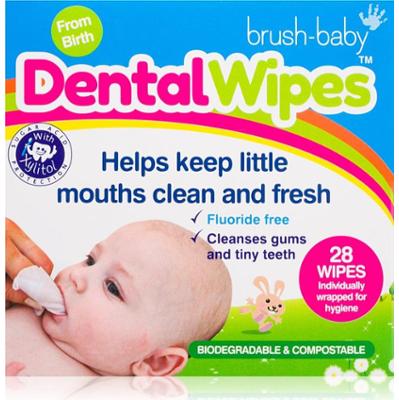 Brush Baby DentalWipes chusteczki do zębów dla dzieci 28 szt.
