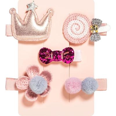 BrushArt KIDS Little princess hair clip set spinki do włosów Pink