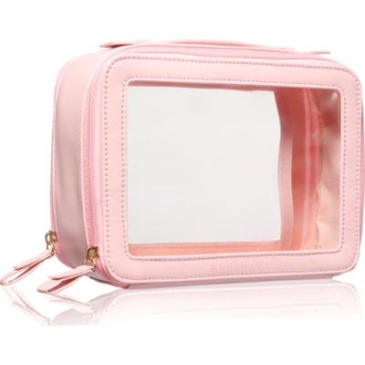 BrushArt Accessories Transparent make-up case kuferek kosmetyczny Pink 1 szt.