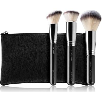 BrushArt Professional Full Face brush set with makeup pouch zestaw pędzli z kosmetyczką Black