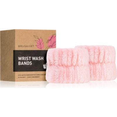 BrushArt Home Salon Wrist wash bands bransoletki chroniące przed wodą podczas mycia twarzy Pink 2 szt.