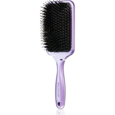 BrushArt Hair Boar bristle paddle hairbrush szczotka do włosów z włosiem dzika Metallic Lilac 1 szt.