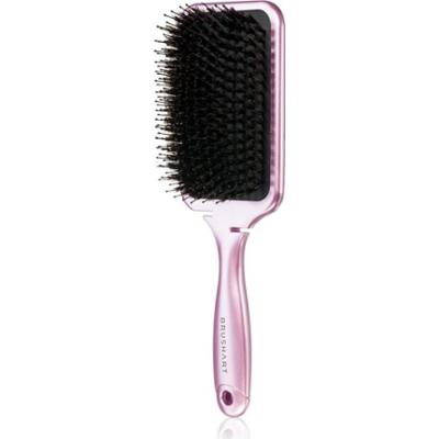 BrushArt Hair Boar bristle paddle hairbrush szczotka do włosów z włosiem dzika Metalic Pink 1 szt.