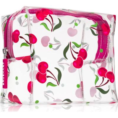 BrushArt Accessories Transparent cosmetic bag przezroczysta kosmetyczka Sweet Cherry 15 x 14 x 9 cm 1 szt.