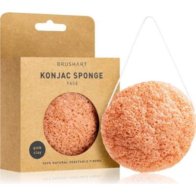BrushArt Home Salon Konjac sponge gąbka delikatnie złuszczająca do twarzy Pink Clay 5 g