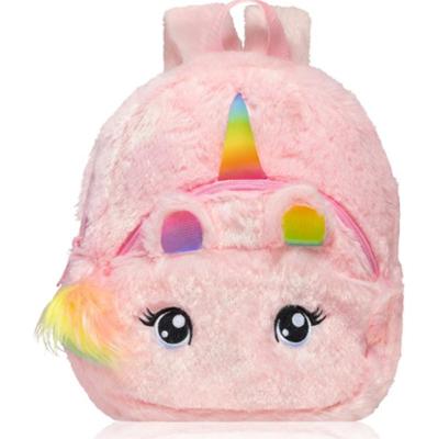 BrushArt KIDS Fluffy unicorn backpack Small plecak dla dzieci Pink (20 x 23 cm) 1 szt.