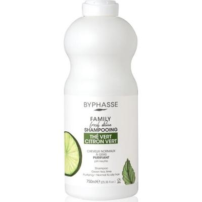 BYPHASSE Lime & Green szampon łagodzący do włosów normalnych, przetłuszczających się i wrażliwej skóry głowy 750 ml