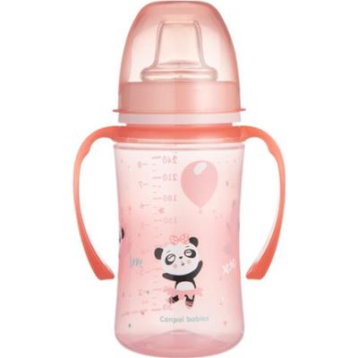 Canpol babies Exotic Animals kubek treningowy z uchwytami 6+ m Pink 240 ml