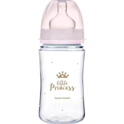 Canpol babies Royal Baby butelka dla niemowląt 3m+ Pink 240 ml