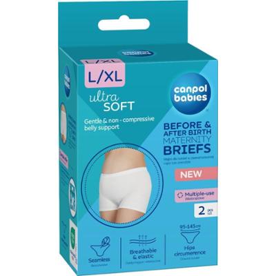 Canpol babies Maternity Briefs majtki ciążowe i poporodowe 2 w 1 rozmiar L/XL 2 szt.