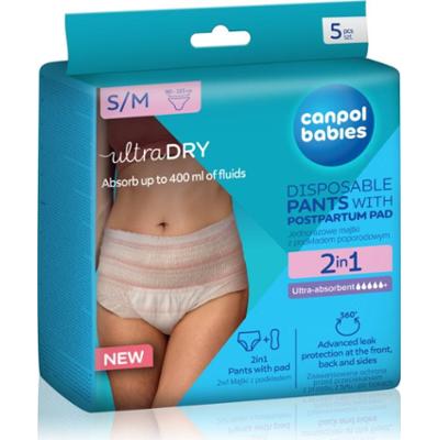 Canpol babies Pants With Postpartum Pad majtki poporodowe produkt jednorazowy 2w1 S/M 5 szt.