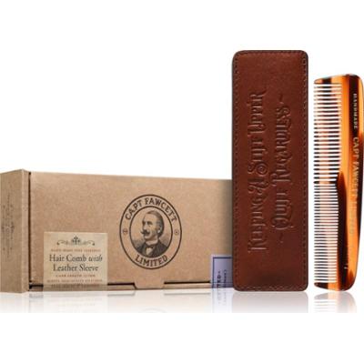 Captain Fawcett Accessories Hair Comb with Leather Case grzebień do brody z futerałem 1 szt.