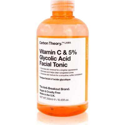 Carbon Theory SupaVIT-C 5% Glycolic & Vitamin C tonik rozjaśniający przeciw trądzikowi, zaczerwienieniom i bliznom po trądzikowi 250 ml