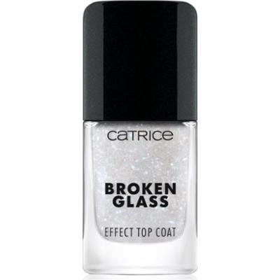 Catrice Broken Glass Effect Top Coat lakier nawierzchniowy do paznokci z brokatem odcień 050 Sparkling Reflection 10.5 ml