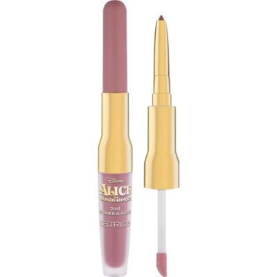 Catrice Disney Alice in Wonderland szminka i konturówka do ust 2 w 1 odcień C01 How Curious 1.77 g