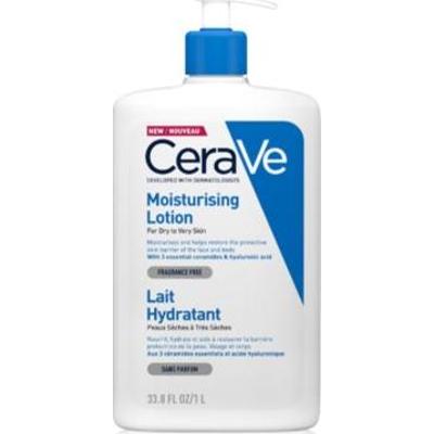 CeraVe Moisturizers Lotion mleczko nawilżające do twarzy i ciała do skóry suchej i bardzo suchej 1000 ml