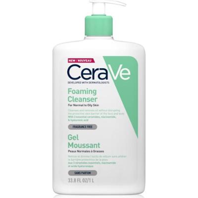 CeraVe Cleansers Foaming Cleanser pieniący się żel myjący dla skóry normalnej i tłustej 1000 ml