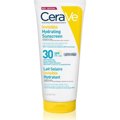CeraVe Invisible Hydrating Sunscreen SPF 30 mleczko do opalania do twarzy i ciała SPF 30 177 ml