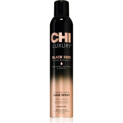 CHI Luxury Black Seed Oil Flexible Hold Hairspray lakier do włosów elastycznie utrwalające 284 ml