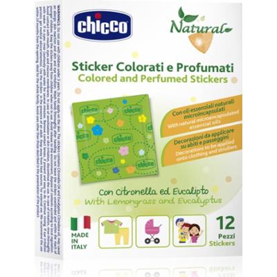 Chicco Natural Colored and Perfumed Stickers naklejki odstraszające owady 3 y+ 12 szt.