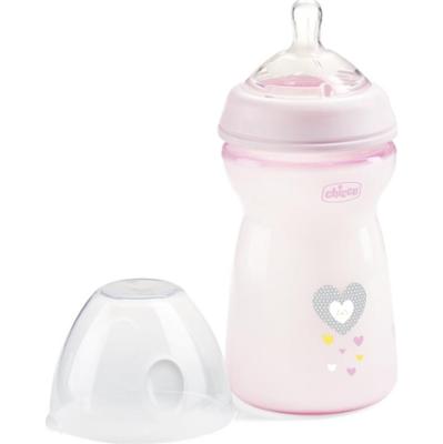 Chicco Natural Feeling Girl butelka dla niemowląt 6m+ 330 ml