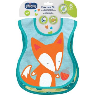 Chicco Easy Meal Bib 6m+ śliniak Green 2 szt.