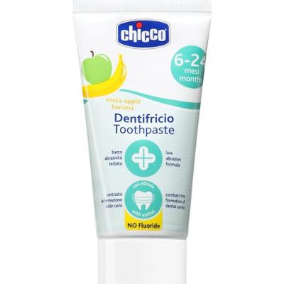 Chicco Fluoride-Free Toothpaste 6-24m pasta do zębów bez fluoru dla dzieci Apple-Banana 50 ml