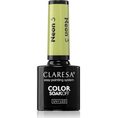 Claresa SoakOff UV/LED Color Neon lakier hybrydowy do paznokci odcień 3 5 g