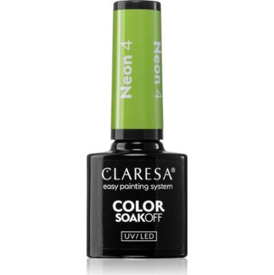 Claresa SoakOff UV/LED Color Neon lakier hybrydowy do paznokci odcień 4 5 g