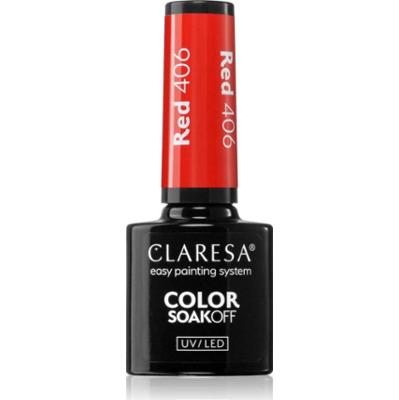 Claresa SoakOff UV/LED Color Rainbow Explosion lakier hybrydowy do paznokci odcień Red 406 5 g