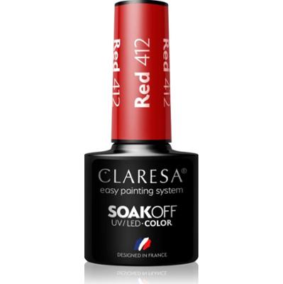 Claresa SoakOff UV/LED Color River lakier hybrydowy do paznokci odcień Red 412 5 g